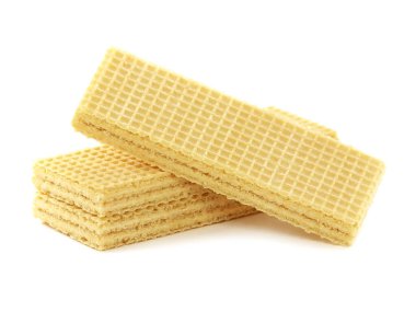 Beyaz kremayla dolu gofretler.