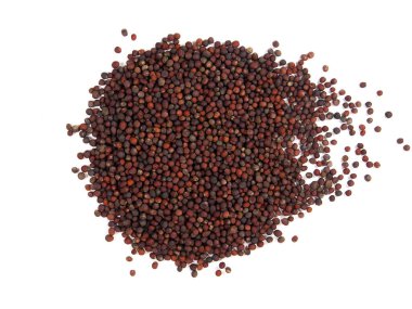 Lahana tohumları beyaza izole edilmiş.