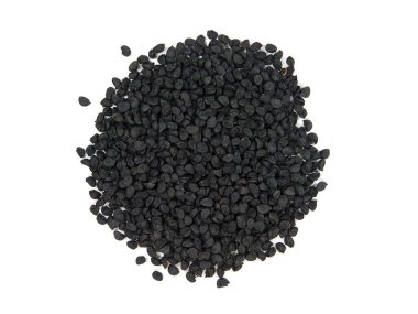 Beyaz üzerine izole soğan tohumları