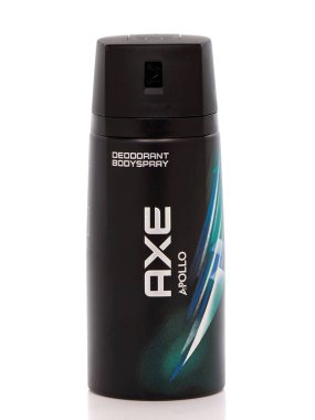 BUCHAREST, ROMANIA - 8 Ekim 2015. AXE Apollo Deodorant Vücut Spreyi
