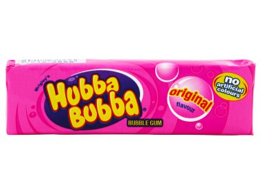 GALATI, ROMANIA - MAY 12, 2019. Hubba Bubba Bubble gum original flavour  clipart