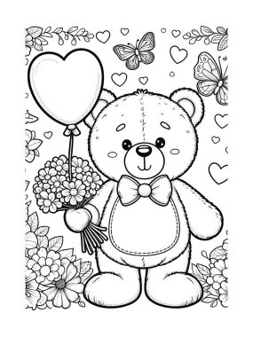 Sevgililer Günü için küçük bir ayıyı boyuyorum