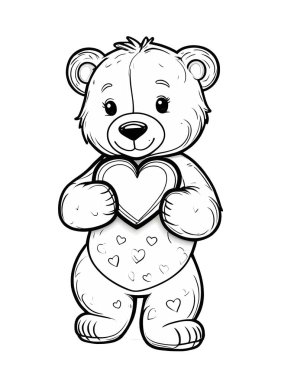 Sevgililer Günü için küçük bir ayıyı boyuyorum