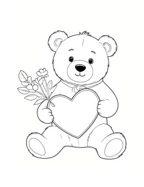 Sevgililer Günü için küçük bir ayıyı boyuyorum