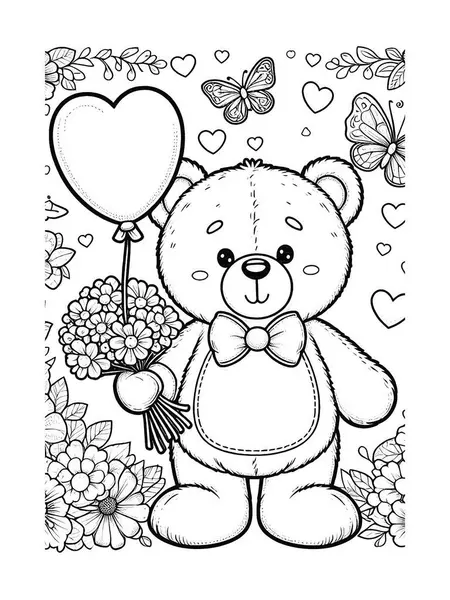 Sevgililer Günü için küçük bir ayıyı boyuyorum