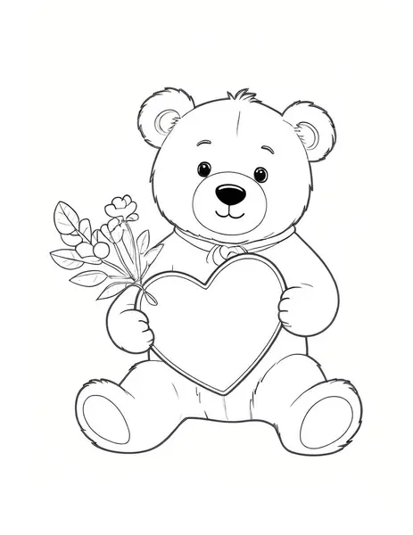 Sevgililer Günü için küçük bir ayıyı boyuyorum