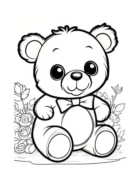 Sevgililer Günü için küçük bir ayıyı boyuyorum