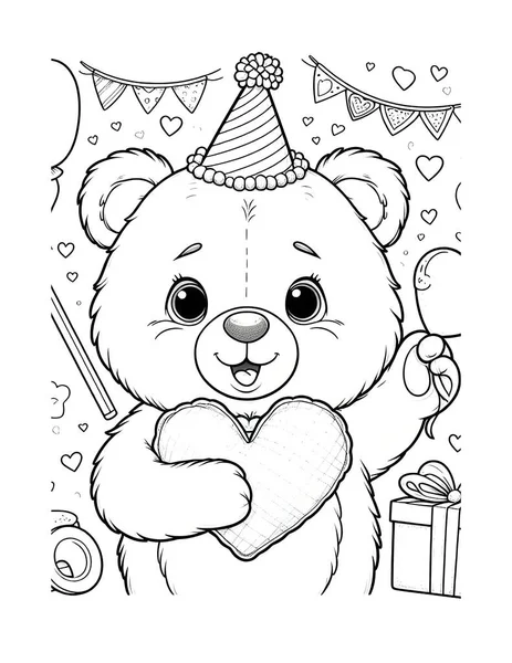 Sevgililer Günü için küçük bir ayıyı boyuyorum