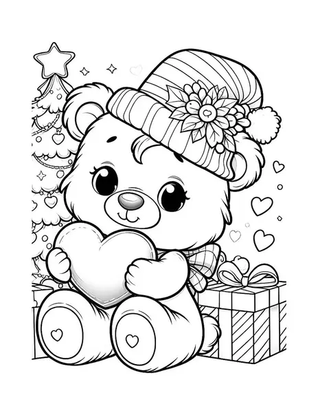 Sevgililer Günü için küçük bir ayıyı boyuyorum