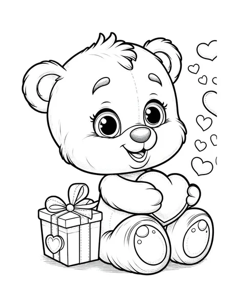 Sevgililer Günü için küçük bir ayıyı boyuyorum