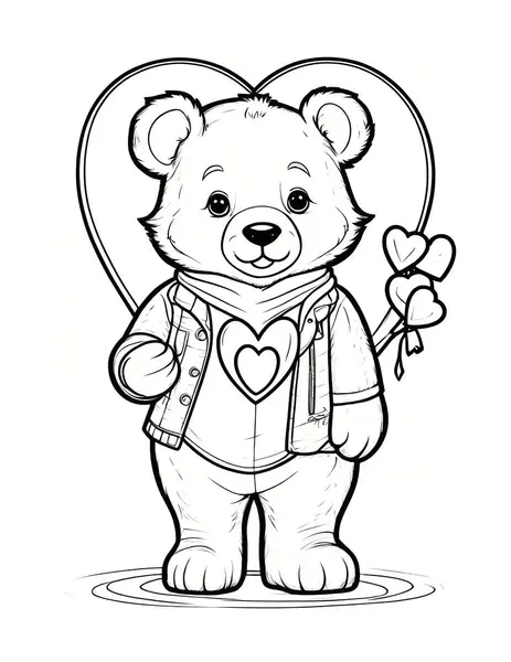 Sevgililer Günü için küçük bir ayıyı boyuyorum