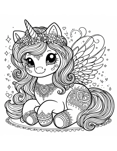 Sevgililer Günü Tekboynuz Kalp Renk Çarşafı