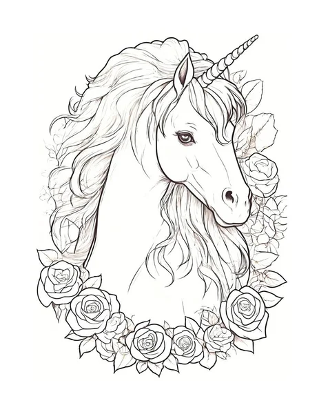 Sevgililer Günü için tek boynuzlu at ve gül renkli çarşaf.