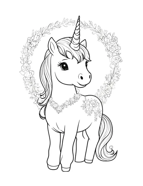 Güllerin Renk Sayfalı Sevgililer Günü Tekboynuzu