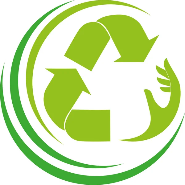 Reciclaje Flechas Reciclaje Logo Reciclaje Fondo — Vector de stock