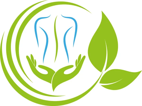 Orthopedie Fysiotherapie Massage Chiropractor Achtergrond Logo — Stockvector