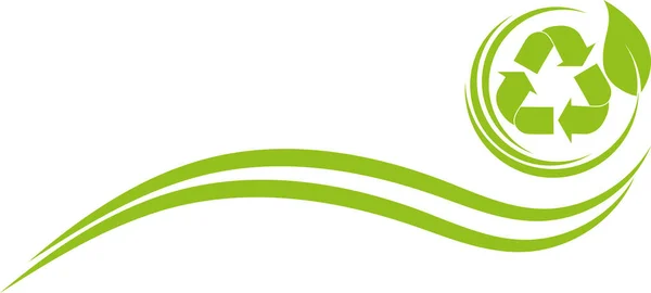 Setas Reciclagem Logotipo Reciclagem Fundo Reciclagem — Vetor de Stock