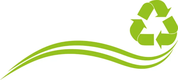 Setas Reciclagem Logotipo Reciclagem Fundo Reciclagem — Vetor de Stock