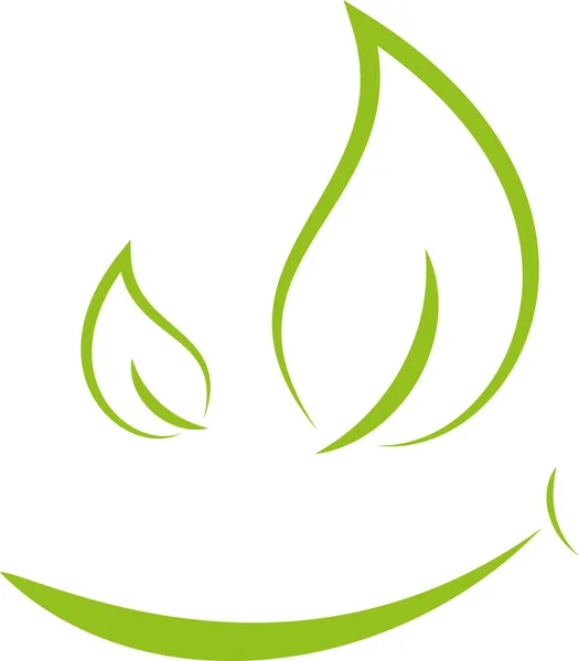 Daun Senyum Naturopath Tukang Kebun Logo - Stok Vektor