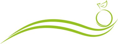 fruit, apple and leaves, logo, food, vegan, background,