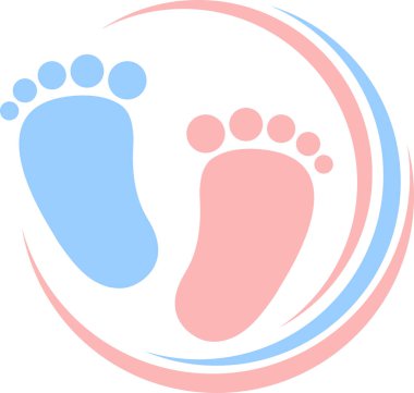 Baby footprint pink and blue, baby, child, toddler, logo, background