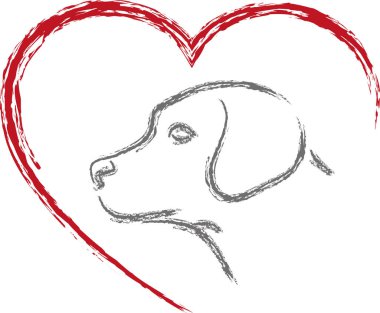 Dog and Heart, Dog, Dog and Dog Care Logo, Background, Dog Logo