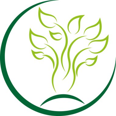 Plant, leaves, naturopath and gardener logo