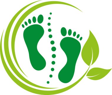 Feet, chiropractor, orthopaedics, physiotherapy, massage, logo