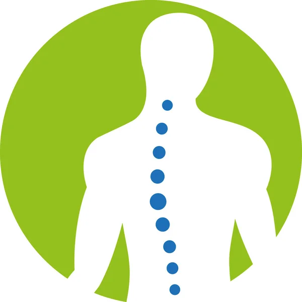 Person Spine Chiropractor Orthopaedics Physiotherapy Massage Logo Vektorová Grafika