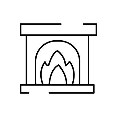 Yuvarlak Düzenlenebilir Şömine Simgesi