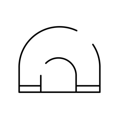 Düzenlenebilir Yuvarlak Vuruş Igloo Simgesi