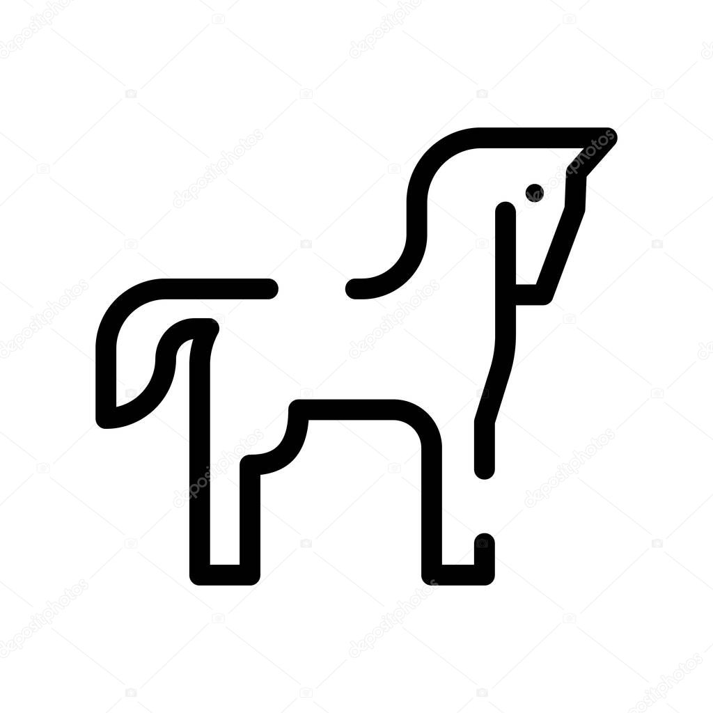 Rounded Stroke HORSE Icon