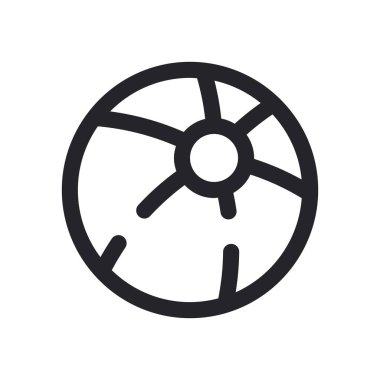 Yuvarlak Vuruş Plaj Topu Simgesi