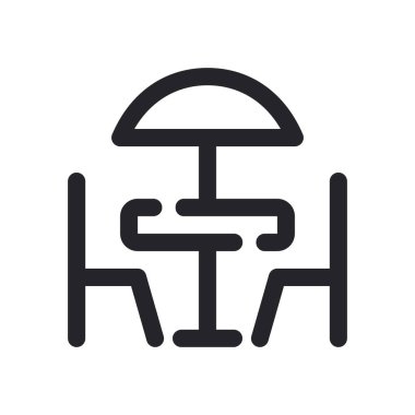 Yuvarlak Vurmalı Kafe Masa Simgesi