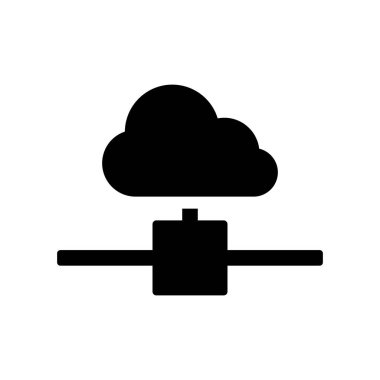 Yuvarlak Dolu Bulut Hesaplama Simgesi