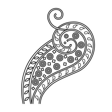 Çiçeklerin sanat yenilikleri. Siyah beyaz vektör formatında doğal süsler. Klasik sanat dekorasyonundaki çiçek tasarımının bir parçası olarak basit şekiller