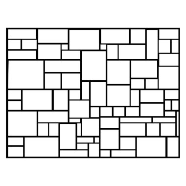 Çeşitli türde taş dokusu ve deseni var. Siyah beyaz el çizimi tarzında doğal malzeme.