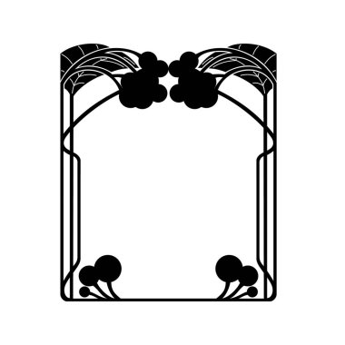 Çiçeklerin sanat yenilikleri. Siyah beyaz vektör formatında doğal süsler. Klasik sanat dekorasyonundaki çiçek tasarımının bir parçası olarak basit şekiller