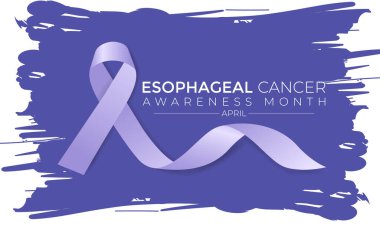 Esophageal Kanser Farkındalığı Ayı. Periwinkle Renk Kurdelesi beyaz arkaplanda izole edildi. Tebrik kartı, Banner posteri, broşür ve arkaplan tasarımı.