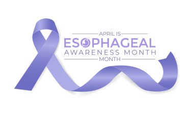 Esophageal Kanser Farkındalığı Ayı. Periwinkle Renk Kurdelesi beyaz arkaplanda izole edildi. Tebrik kartı, Banner posteri, broşür ve arkaplan tasarımı.