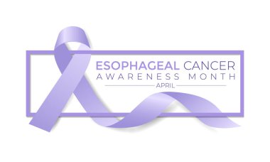 Esophageal Kanser Farkındalığı Ayı. Periwinkle Renk Kurdelesi beyaz arkaplanda izole edildi. Tebrik kartı, Banner posteri, broşür ve arkaplan tasarımı.