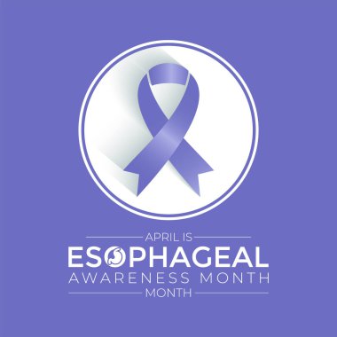 Esophageal Kanser Farkındalığı Ayı. Periwinkle Renk Kurdelesi beyaz arkaplanda izole edildi. Tebrik kartı, Banner posteri, broşür ve arkaplan tasarımı.