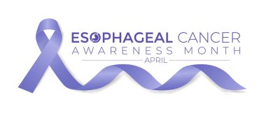 Esophageal Kanser Farkındalığı Ayı. Periwinkle Renk Kurdelesi beyaz arkaplanda izole edildi. Tebrik kartı, Banner posteri, broşür ve arkaplan tasarımı.