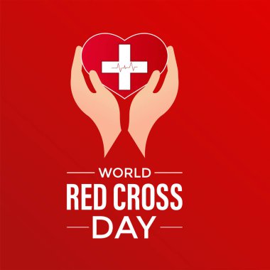 Dünya Kızılhaç Günü. Şablon 8 Mayıs 'ta kutlandı. Afiş, broşür ve arkaplan tasarımı
