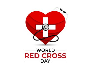 Dünya Kızılhaç Günü. Şablon 8 Mayıs 'ta kutlandı. Afiş, broşür ve arkaplan tasarımı