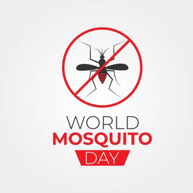 Dünya Sivrisinek Günü, vektör sivrisinek. Dünya haritası Sıtma Günü, Dang humması. Afiş, broşür ve arkaplan tasarımı. Vektör illüstrasyon tasarımı.