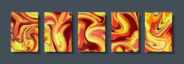 Sıvı dinamik renk dalgaları. Sıvı mermer. Soyut geometrik arkaplan. Kapaklar, sunumlar, davetiyeler, el ilanları, posterler için tasarımlar. Zarif altın ve pembe mermer dokusu