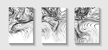 Siyah bir arkaplan üzerinde sıvı mermer dokular. İzole edilmiş soyut el çizimi sancak ve tekstil Zebra desenli izole edilmiş zebra derisinin vektör çizimi..