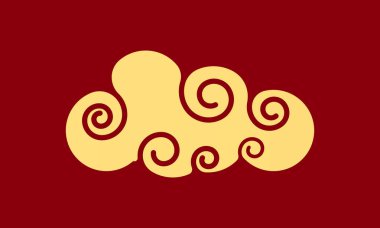 Vector illustration of Japanese cloud set.A cloud's movement in the sky is influenced by the wind. Decorate with Chinese ornaments or eastern ornaments. clouds in Chinese style.eps 10. clipart