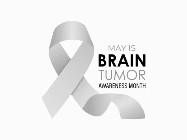 Beyin kanseri farkındalığı ayının vektör grafiği, beyin tümörleri hakkında farkındalığı artırmak amacıyla Mayıs ayında her yıl gözlemlenmektedir. Gerçekçi kurdeleli gri kurdeleler. Web afişi, kartlar, baskılar, sosyal.